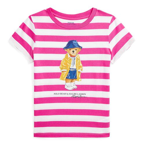 Ralph Lauren Striped Polo Bear Cotton Jersey Tee